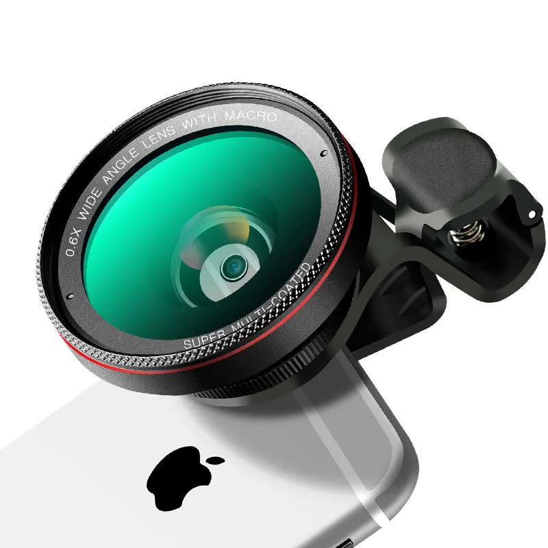 

Mobile Phone Lens HD Camera External Wide Angle And Macro Lenses Kit Universal Telephone Clip For iPhone X 8 7 Samsung HTC ECT