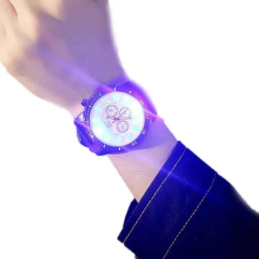 Светодиодный часы для пары, женские часы, аналоговые, крутые, с подсветкой, кожаный ремешок, искусственная кожа, кварцевые наручные часы для мужчин, Reloj Relogio Masculino