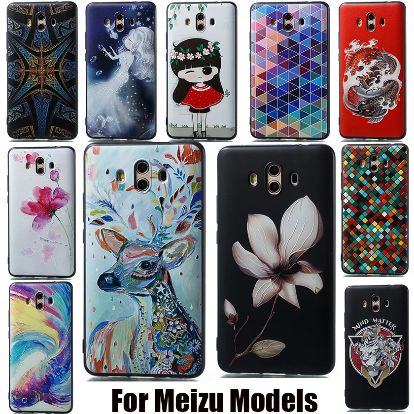 Чехол для Meizu Pro 6 Plus MX6 M6 Примечание M6s mblu S6 M5S A5 M5C M5 мини M3 M3S E2 M2E Meilan 5S 3D Relife оболочки