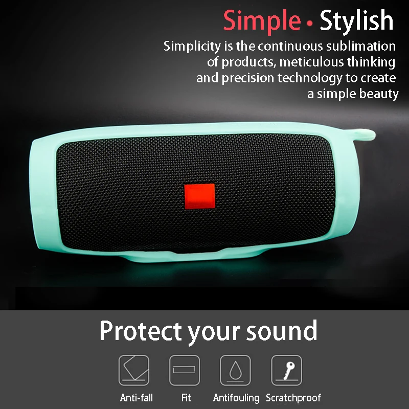 Wireless Speakers Protective Cover Portable Anti-scratch Anti-shock Silicone Cover For JBL Charge 3 Mountaineering Silicone Case