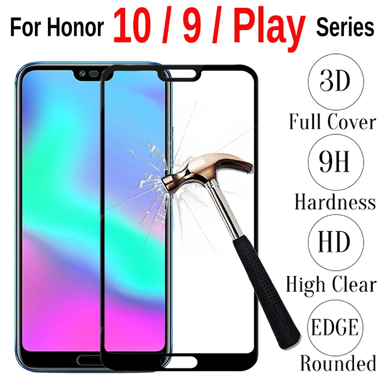 3D 9H стекло для Huawei Honor 10 9 Lite Полное покрытие защитное Play V10 Защитная пленка экрана |
