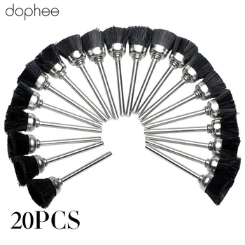 

dophee 20PCS 3mm Shank Mandrel Metal Stiff Abrasive Wheel Nylon Cup Brush Polishing Buffing Wheel Rotary Tool Dremel Accessories