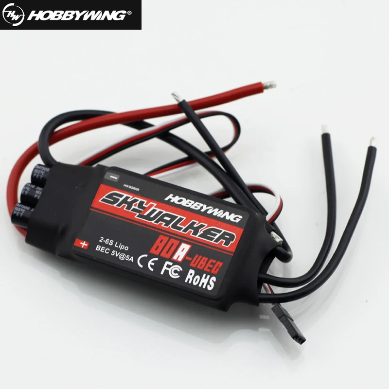 Goede 1 stks 100% Originele Hobbywing Skywalker 80A Brushless ESC Speed Controller Met UBEC voor Rc helicopter