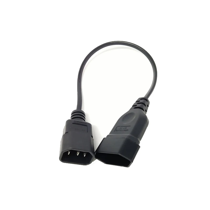 2 шт. IEC 320 C13 в Европейский 2pin Женский Кабель питания для UPS/PDU устройства L-30CM черный
