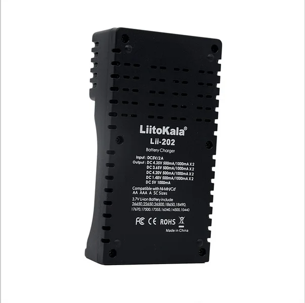 Зарядное устройство LiitoKala Lii-402/lii-202 18650, 1,2 в, 3,7 в, 3,2 в, 3,85 В, AA/AAA, 26650, 10440, 14500, 16340, 18350, умное зарядное устройство