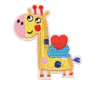 

1 PIC 2.17*2.48 INCH Cartoon Giraffe Embroidery Patch Cloth Seal Children Clothing Accessories Dress T-shirt Chest Patch