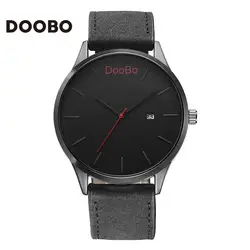 Для мужчин S Часы лучший бренд класса люкс doobo Военная Униформа Спорт световой наручные часы кожа кварцевые часы Для мужчин Relogio masculino