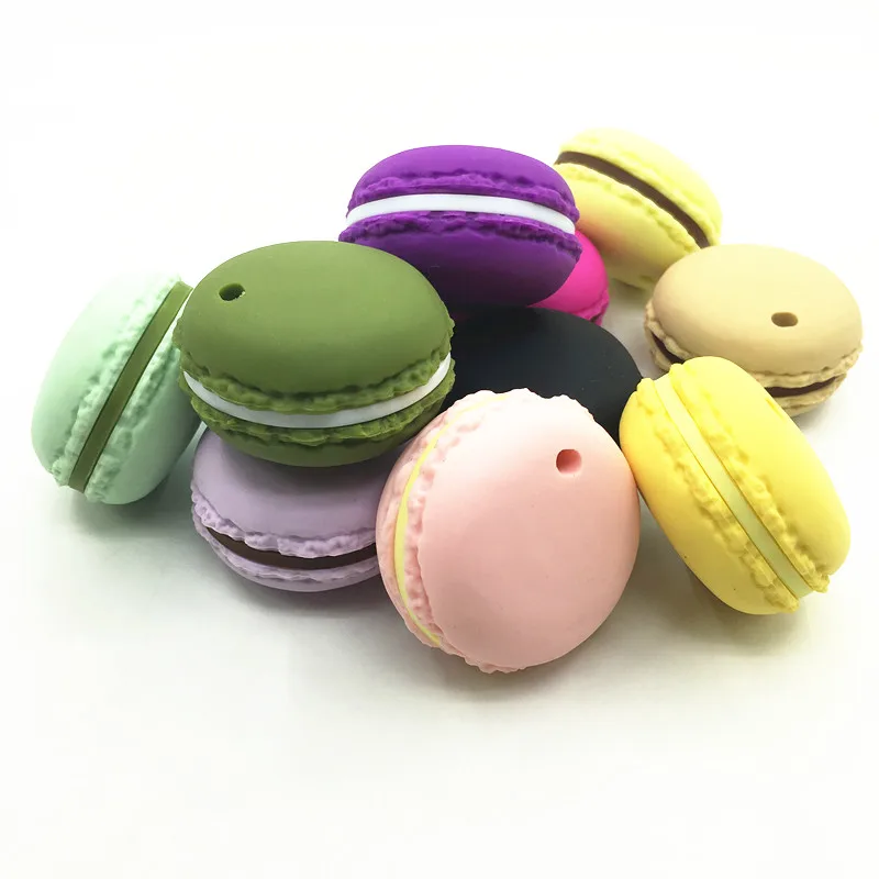 

2018 NEW Macaroon Silicone Pendant or Teether - Mix colors Silicone Nursing Necklace, silicone Macaroon Teether toys
