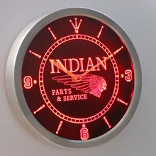 nc0181 Motorcycle Parts & Service Neon Sign LED Wall Clock