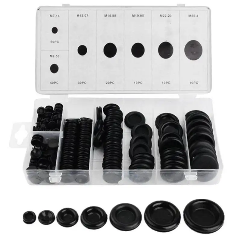 

170pcs Multi-function Rubber Grommets Electrical Wire Gasket Kit for Car