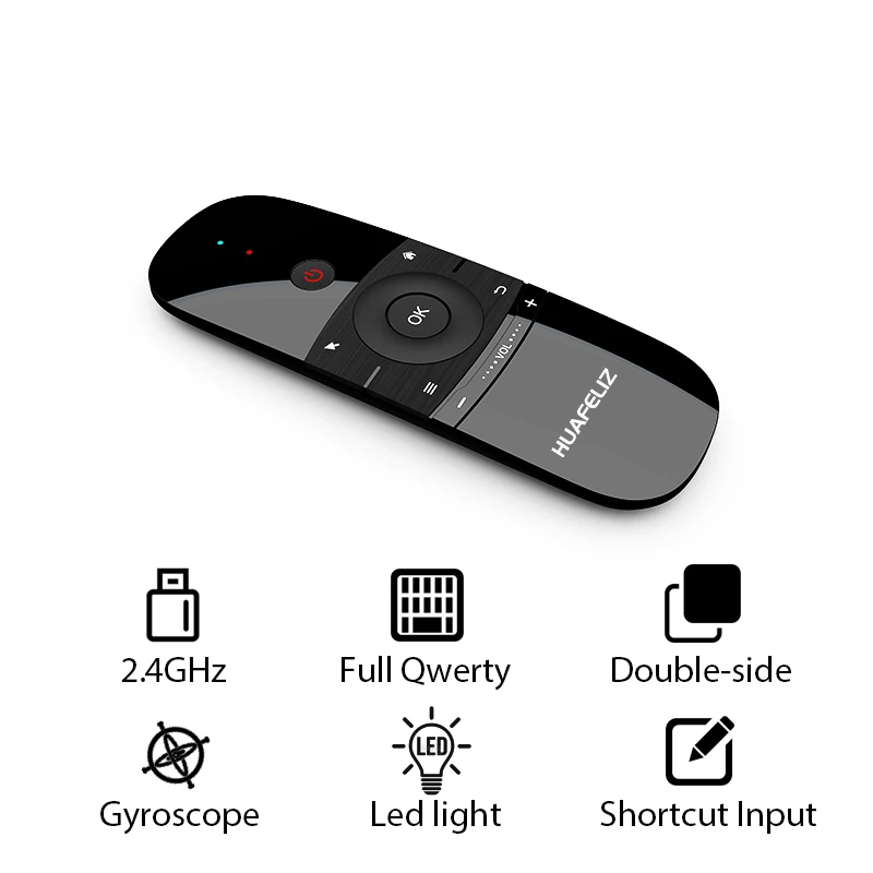 W1 2,4G air mouse беспроводная клавиатура Fly mouse W1 многофункциональный пульт дистанционного управления для Android tv Box/PC/Smart tv/проектор pk g20s