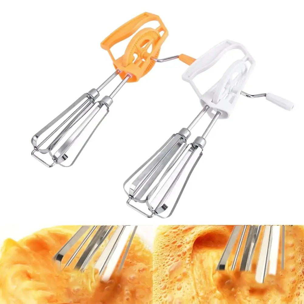 Hot Sale Semi automatic Mixer Egg Beater Manual Self Turning Stainless