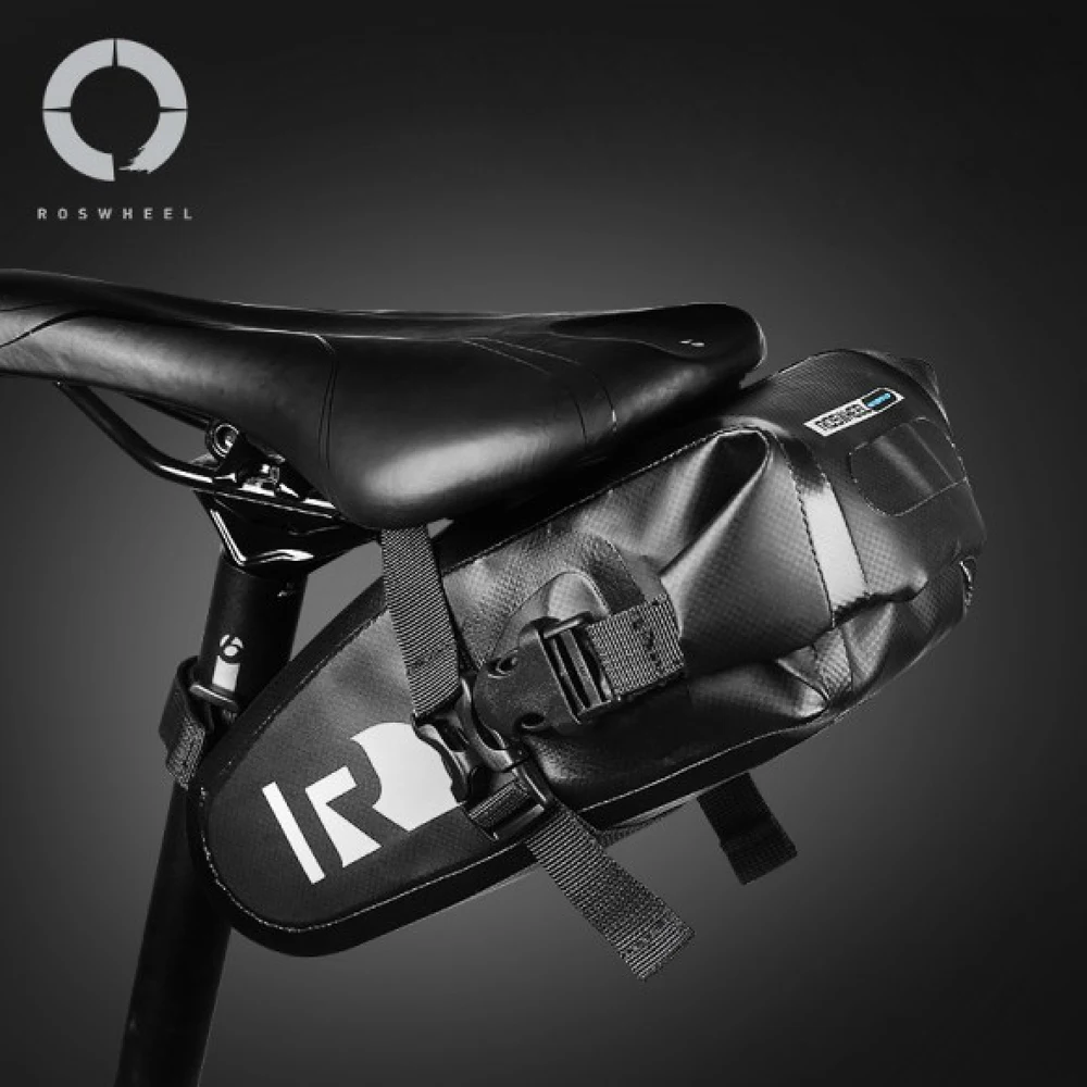 

ROSWHEEL DRY Bike Bicycle Cycling Bags Panniers Full Waterproof PVC Accessories Rear Tail Saddle Bags for MTB Road Bike