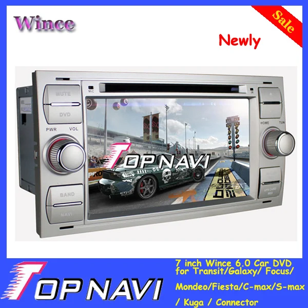  Newest 7'' double din Wince 6.0 Car Radio DVD for Transit/Galaxy/Focus/Mondeo/Fiesta/C-max/S-max/Kuga/Connector Free Shipping 