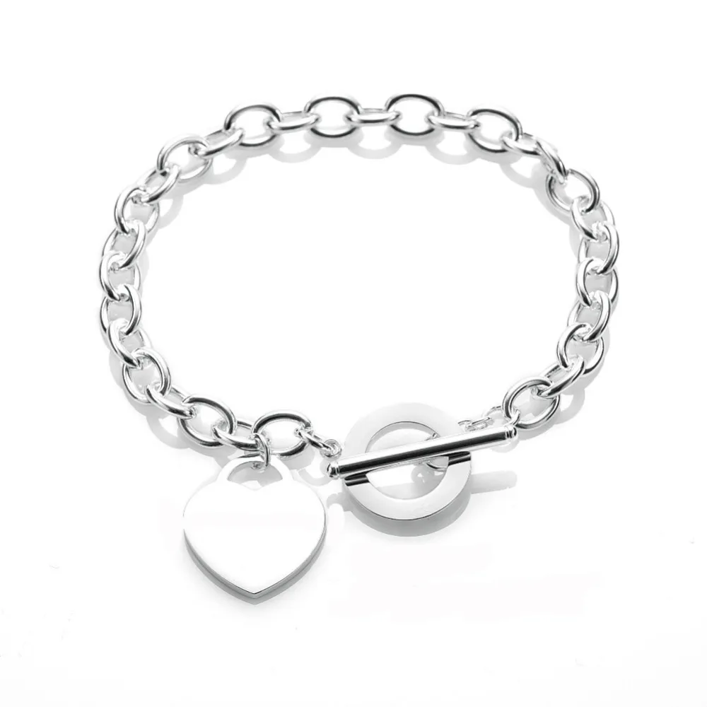 Классический 3 цвета Carve Forever Love Heart браслет для женщин титановая сталь