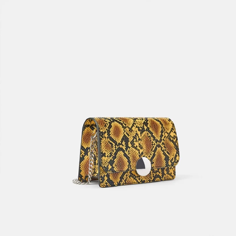 2019 New Designer Shoulder Bag for Women Fashion Animal Print Crossbody Bag Simple Small Handbags with Chain Messenger Bags