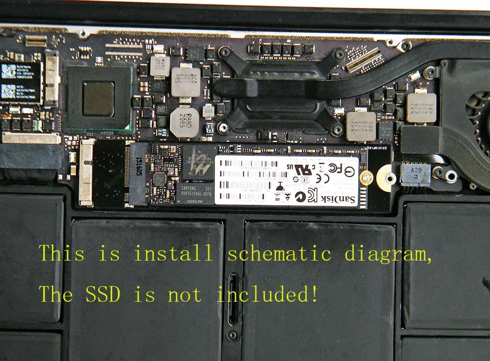 Карта адаптера на 7 + 17 PIN 64G 128G 256G 512G M.2 NGFF SSD для 2012 MacBook Air A1465 A1466 MD223 MD224 MD231 MD232|ngff m.2|ssd