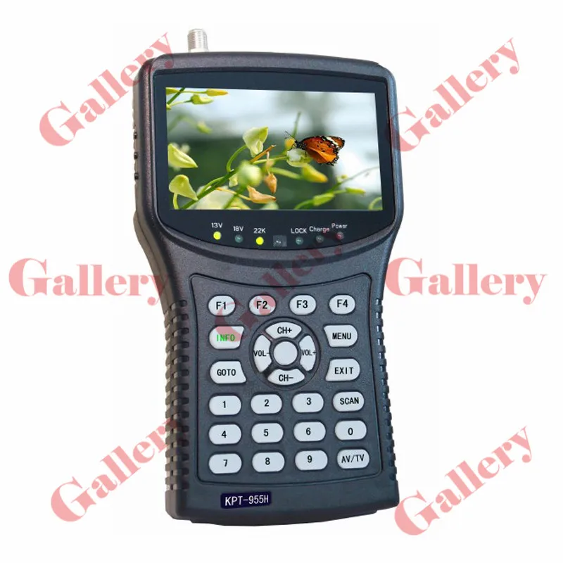 Best satellite test tool Free Shipping Kpt 255h 4.3inch Led Handheld Dvb S2 satfinder HD signal