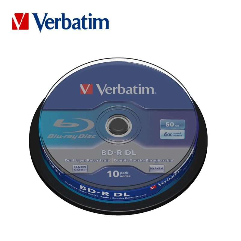 Жесткий диск Verbatim 6X blu Ray с объемом памяти 50 Гб компактное хранилище Blue ray Disk без