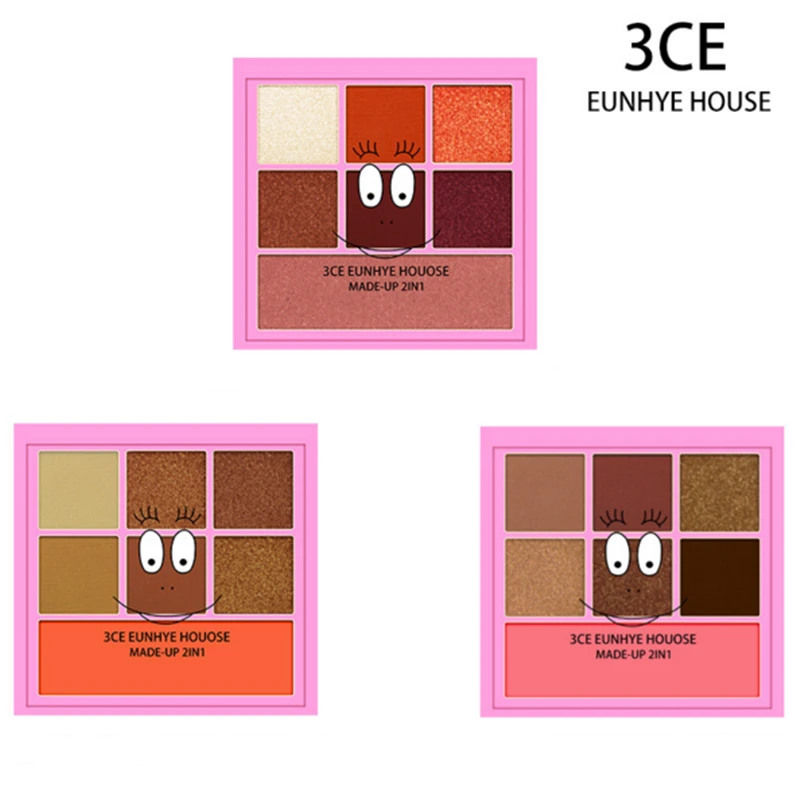

3CE eunhye house Korean style Professional eye Makeup Eyeshadow Palette with Blush Matte shiny nude waterproof Eye shadow