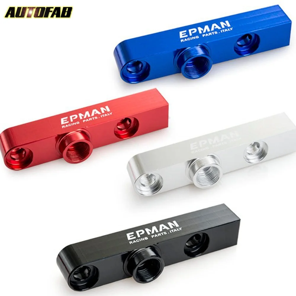 Billet Aluminum Assembly Twin Dual Double 044 fuel pump Outlet manifold For Honda Accord 03-05 AF-CA120S-YG