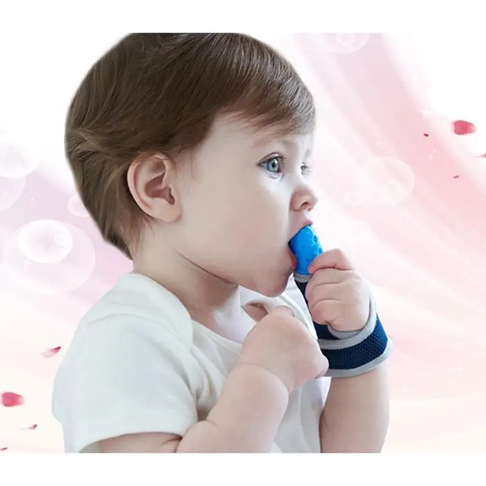 Для маленьких детей, защита для пальцев стоп с накатанной головкой сосать браслет на запястье для детского кормления, варежки Прорезыватель для зубов соски-пустышки для новорожденных уход за зубами
