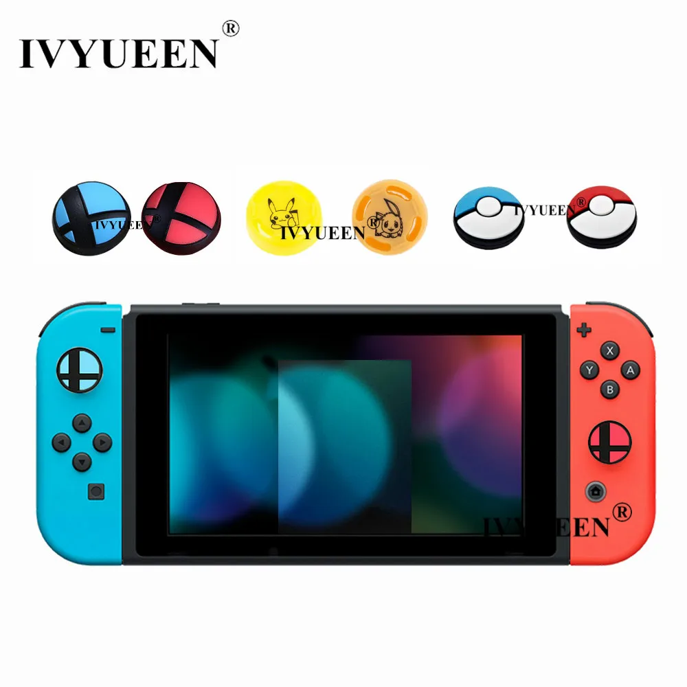 

IVYUEEN for Nintend Switch Joy-Con Controller Analog Silicone Thumb Sticks Grip Caps Joysticks Cover for Joy Con Console-2 pcs