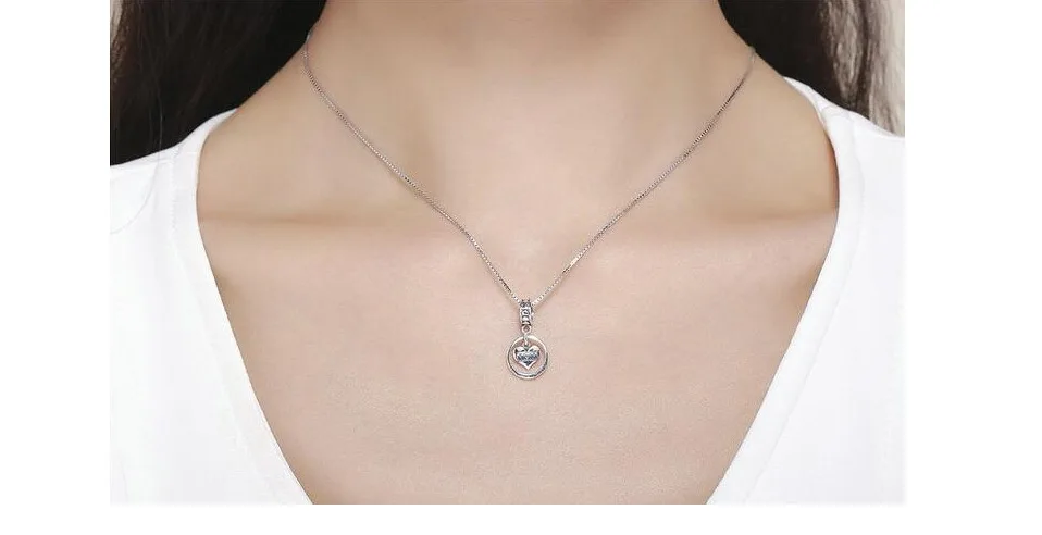 Новые трендовые 925 пробы серебряные подвески в виде сердца i love mom, подходят для женщин, S925 ювелирные изделия, подарки, подарок на день матери