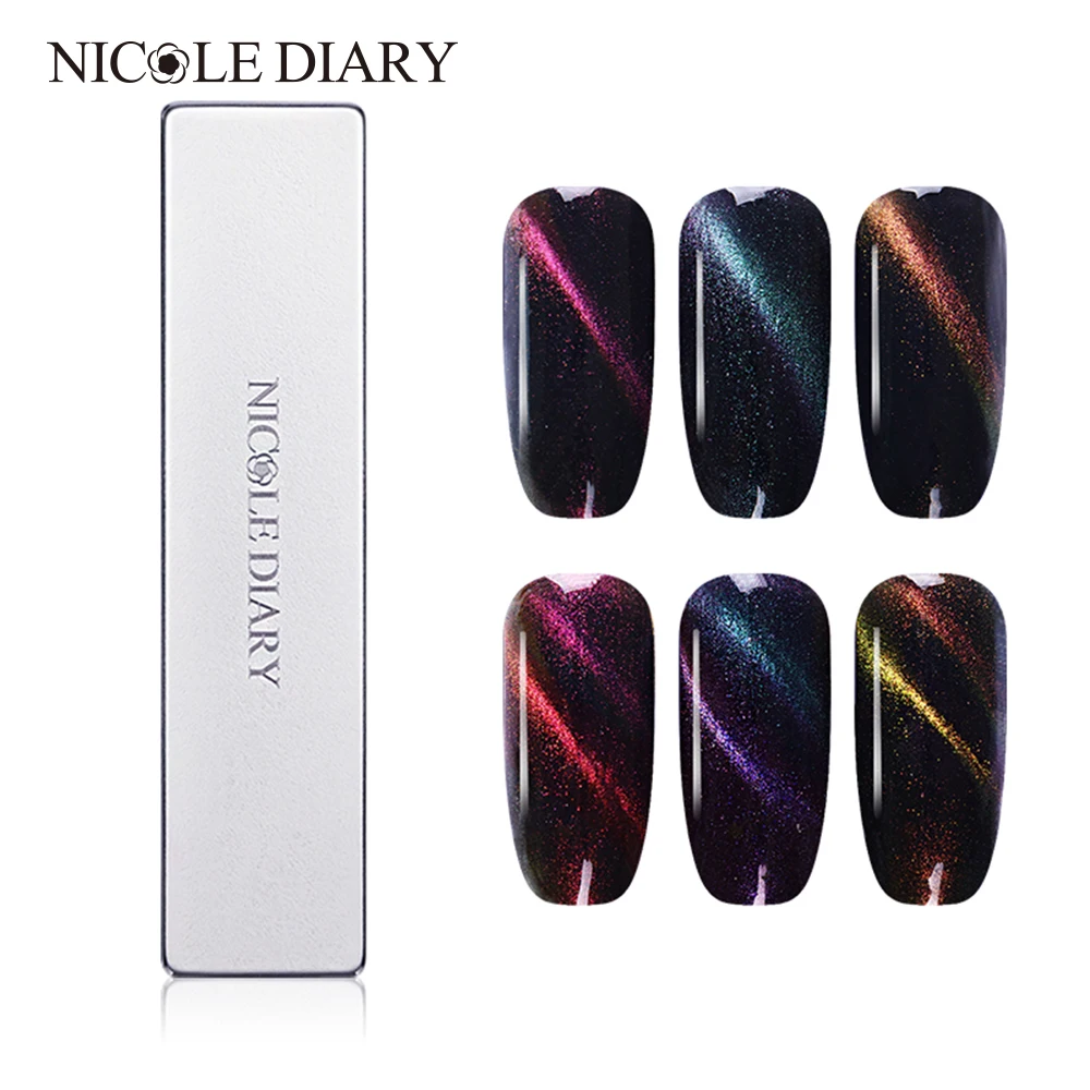 

NICOLE DIARY Cat Eyes UV Gel Polish 6ml Magnetic Effect UV Nail Polish Varnish Soak Off UV Gel Nail Color