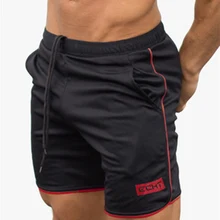 Летние мужские шорты для тренажерного зала, фитнеса, бодибилдинга, пробежек, тренировок, мужские брендовые Короткие штаны до колен, дышащие сетчатые спортивные штаны