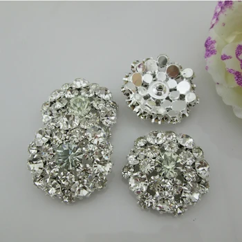 

20pcs Clear Rhinestone Crystal Shank Button Sewing Craft 38mm