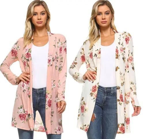 2022 Summer Autumn Women Cardigan Floral Knitted Blouse Female Long Sleeve Sun Protection Clothing Fashion Long Shirts