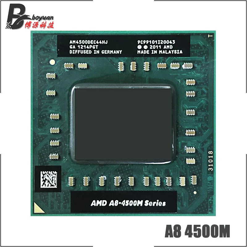 

AMD A8-Series A8-4500M A8 4500M 1.9 GHz Quad-Core Quad-Thread CPU Processor AM4500DEC44HJ Socket FS1
