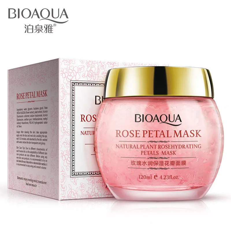 

BIOAQUA Rose Petals Whitening Moisturizing Face Mask Nourishing Fade Out Fine Lines Anti Aging Acne Treatment Blackhead Products
