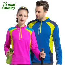 Мужская походная рубашка быстросохнущие футболки дышащий с длинным рукавом Спорт на открытом воздухе Футболка Пешие прогулки Кемпинг туристическая одежда