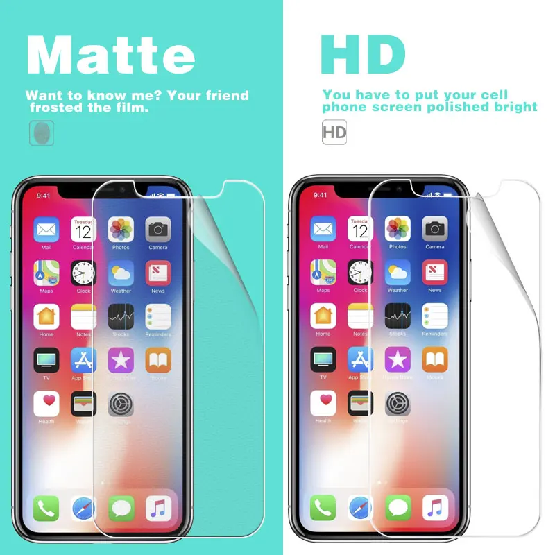

HD LCD Glossy Films For Apple Iphone XS 5.8"/XR 6.1"/XS Max 6.5" Max Matte Film Anti-fingerprint Screen Protector Film
