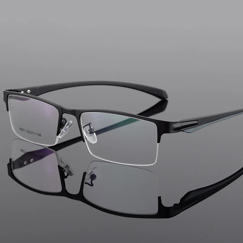 

Fashion Men Eyeglasses Frame Ultra Light-weighted Flexible IP Electronic Plating Metal Material Rim Glasses Black Gray Brown Hot