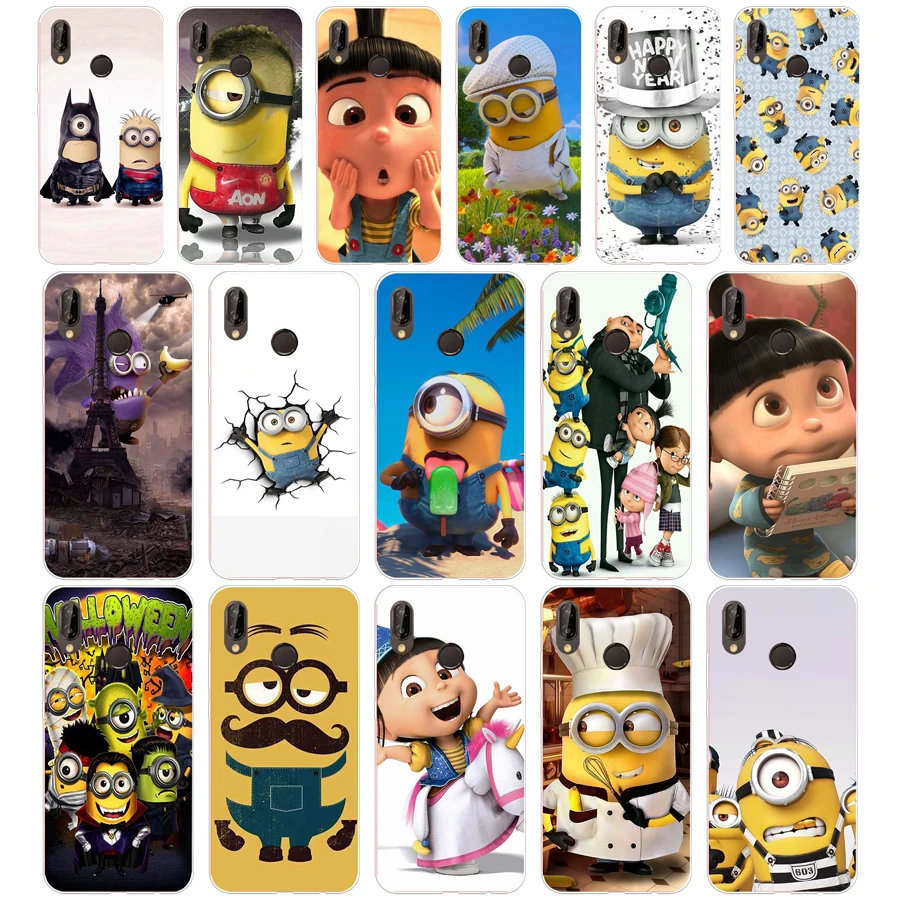 

50SD Despicable Me Minions Soft Silicone Tpu Cover Case for Honor 10 huawei p mate 10 20 lite y5 y6 prime 2018