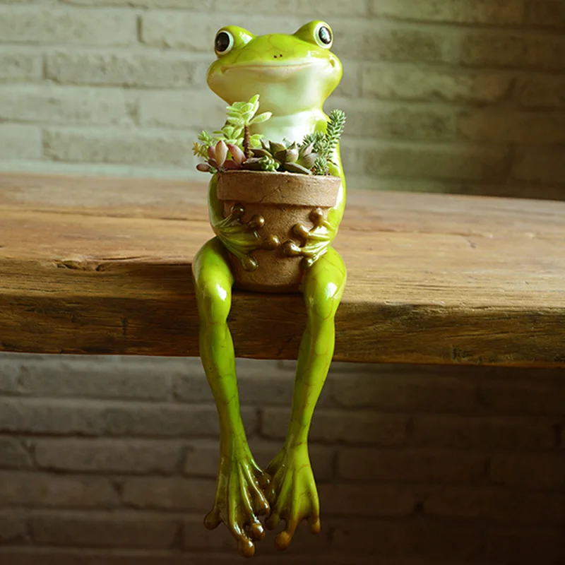 Полимерные Креативные 3D фигурки лягушек декоративная корзина модель цветочные
