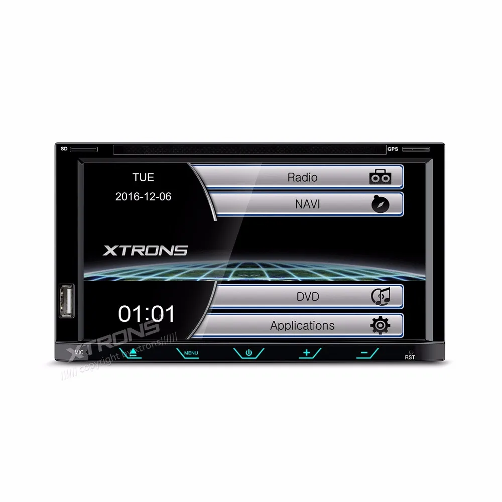 Excellent 6.95" Streamlined & Sleek Design Double Din Car DVD 2 Din Car Radio Two Din Car Multimedia Player with Sleek Buttons Design 0