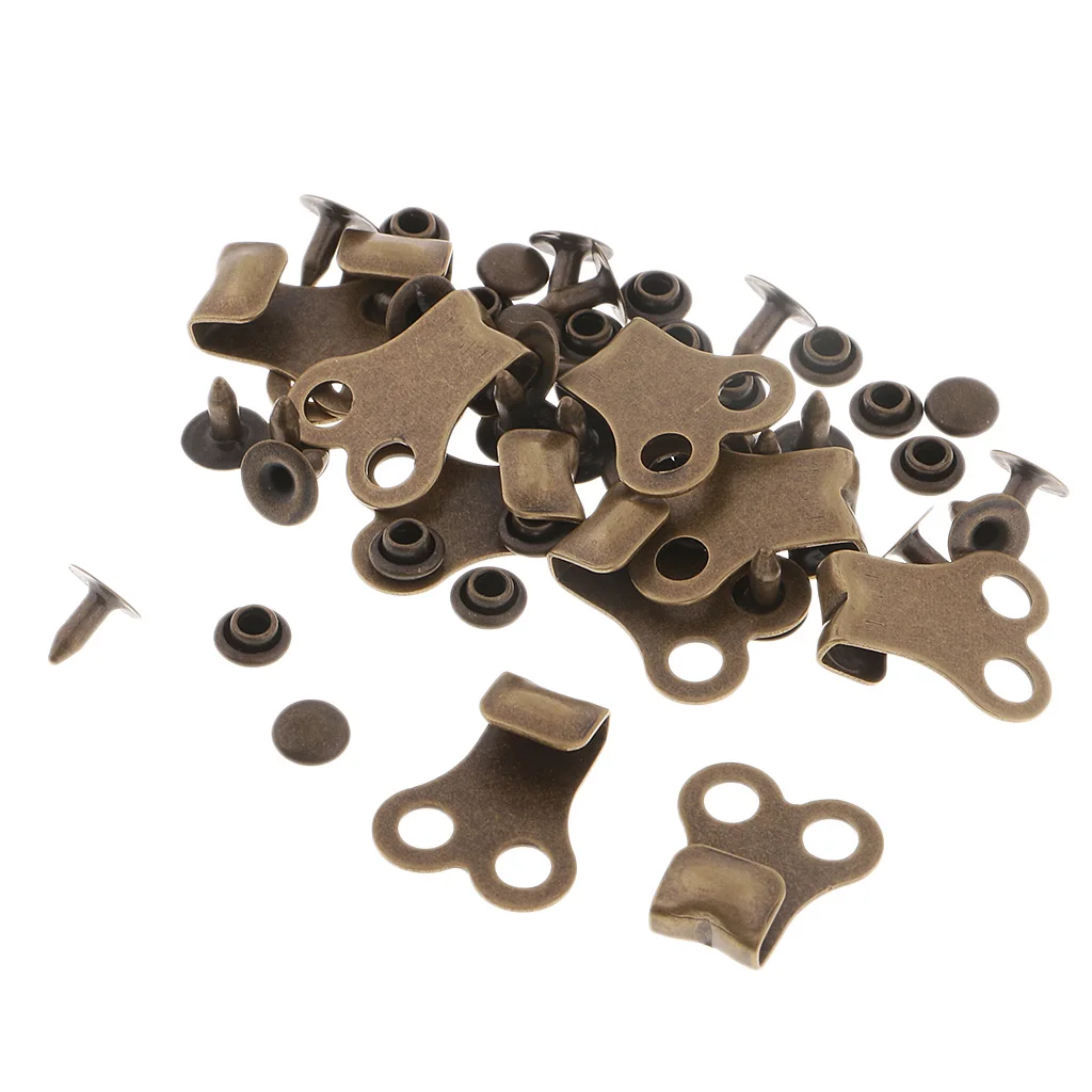 10 Sets Boot Lace Hooks Lace Fittings with Rivets for Outdoor Hiking Camping Climb Accessories