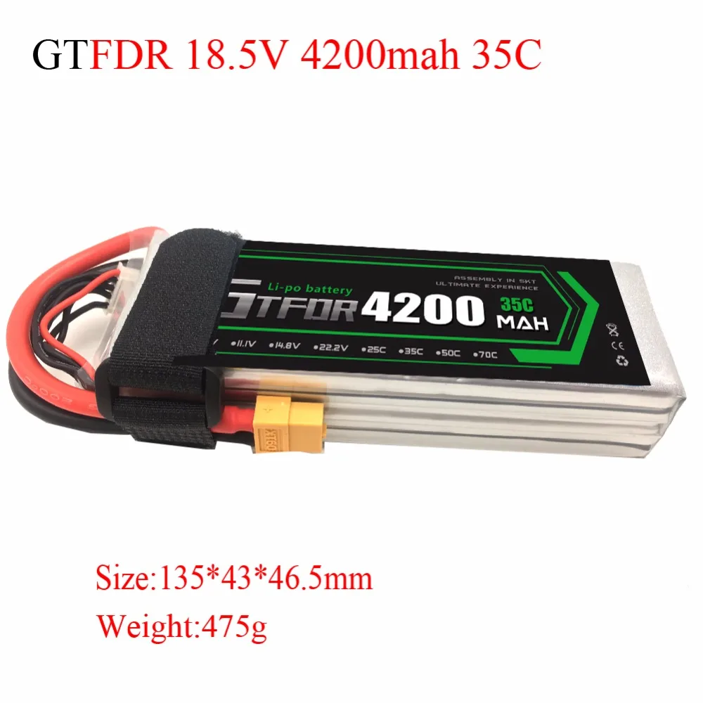 

DXF LiPo Battery 18.5V 4200mAh 60C 5S T/XT60 plug high-rate cell for RC model aircraft car boat Quadcopter