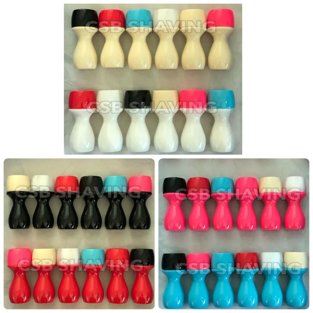

6pcs Shaving Brush Handle 26mm Resin 36 Colors Optional Colors DIY Accessories Barber Shop Hair Salon Tool