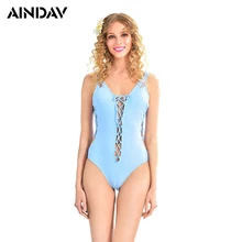 AINDAV сексуальный кружевной Цельный купальник бандаж монокини мягкий женский купальник без спинки купальный костюм пляжный купальный костюм