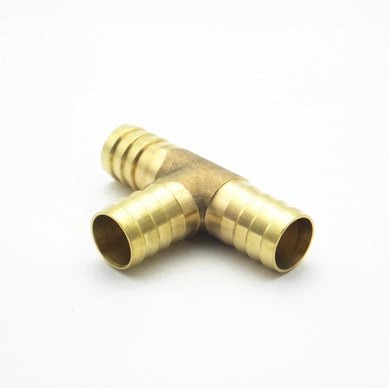 16mm Hose Barb Tee Brass Barbed Tube Pipe Fitting Coupler Connector
