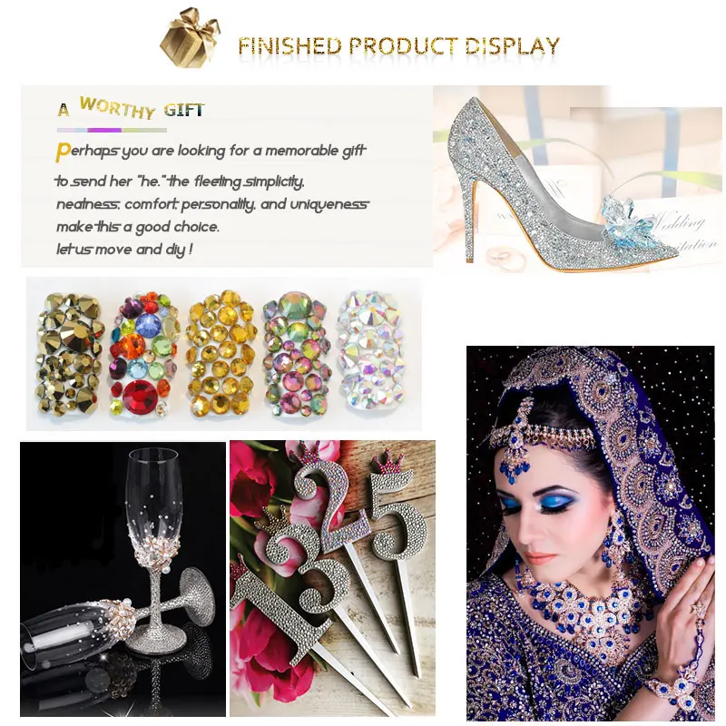 2028 SS3 To SS50 White Non Hot Fix Rhinestones Flatback Crystal Glass Glitter Rhinestones Glue On For Nail Art Decoration B0035