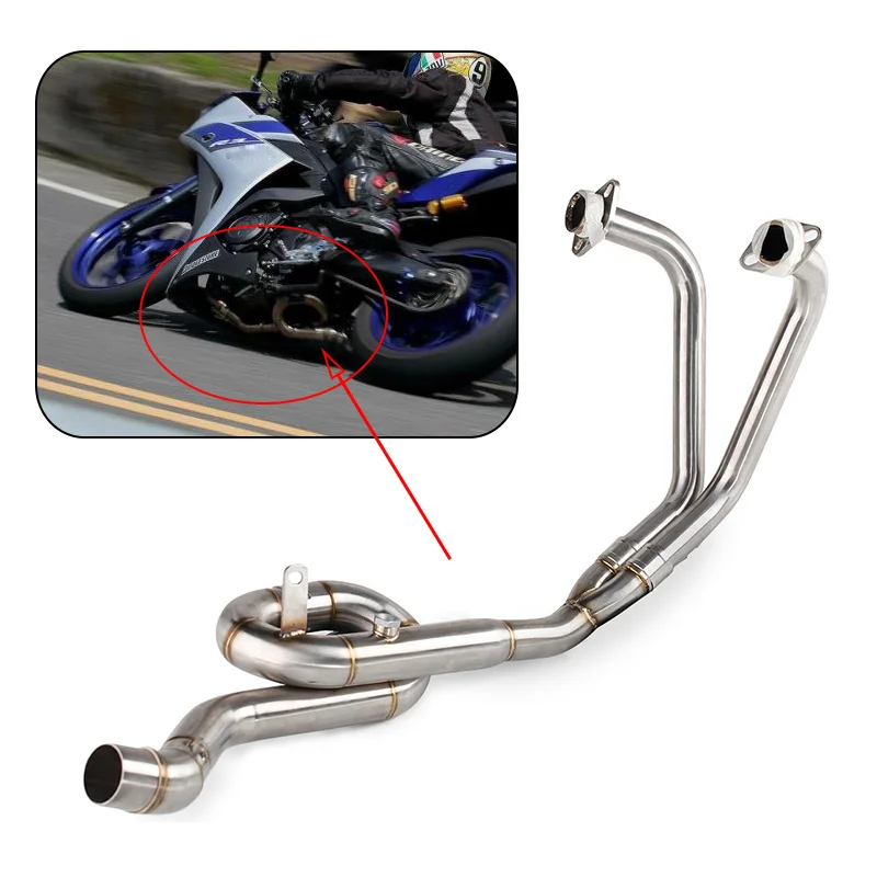 Для Yamaha R25 R3 MT 03 полная выхлопная система Link Mid Pipe Brand New 304 нержавеющая сталь 51 мм