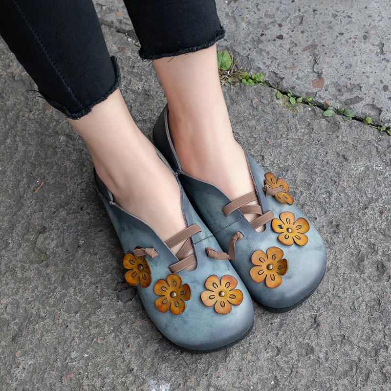 

women 2019 genuine leather low heel slip on driving shoes spadrilles moccasins shandmade loafers sapatilha espadrillas T96235-1