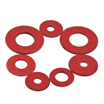

200Pcs M2 M2.5 M3 M4 M5 M6 M8 Steel Flat Pad Insulation Washers Red Steel Paper Meson Gasket Spacer Insulating Spacers