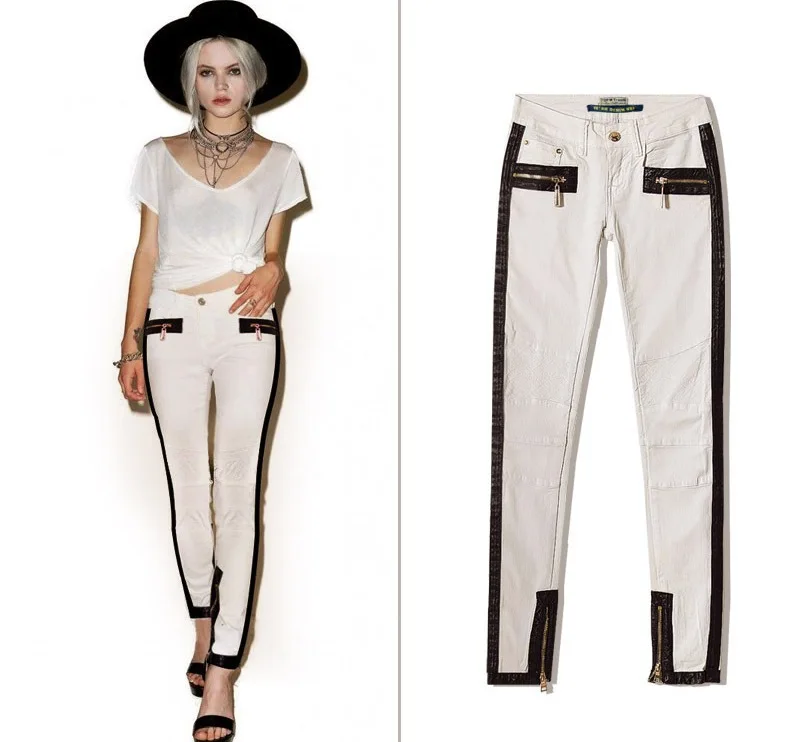 Embroidery Jeans Pants (38)